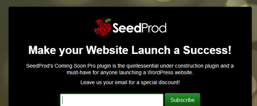 SeedProd coming soon wordpress theme