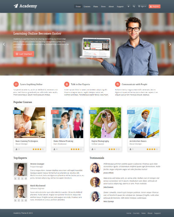 Academy – Learning Management Theme