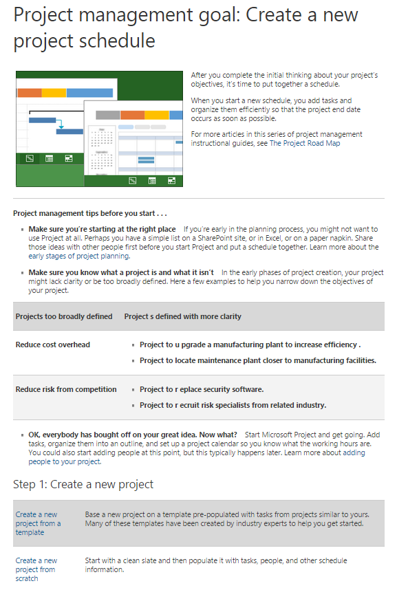 MS Project tutorial