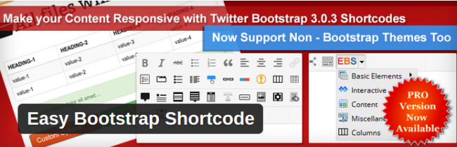 Easy Bootstrap Shortcode