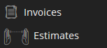 Invoices and Estimates Tabs