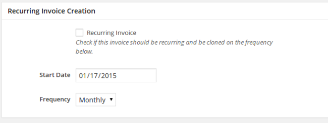 Recurring Invoice