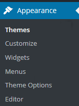 Theme Options menu
