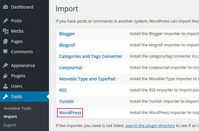 WordPress Importer