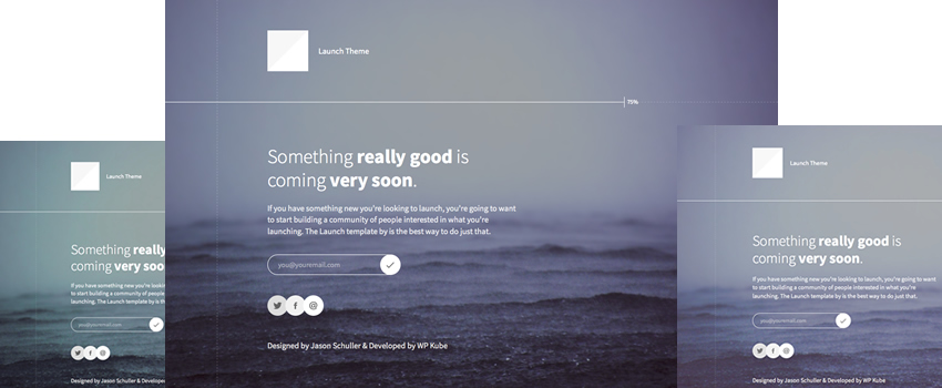 Launch: A Free “Coming Soon” WordPress Theme