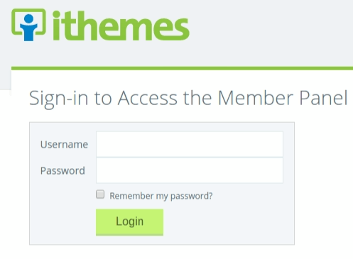 Inicio de sesión de iThemes Stash