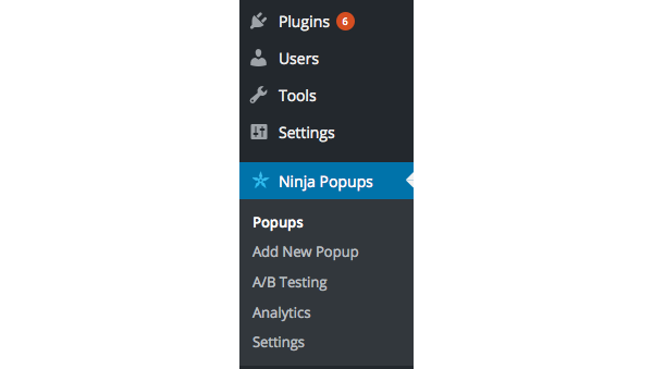 Ninja Popups Menu