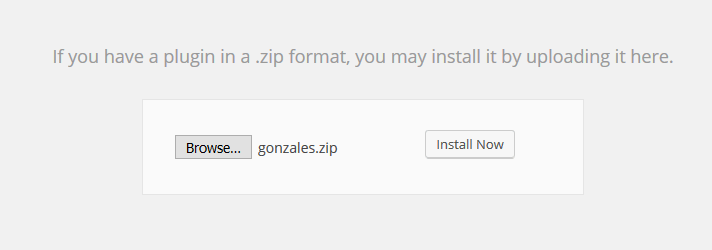 Gonzales - Install and Activate