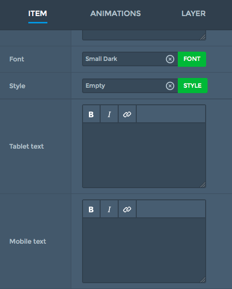 Easily change your text layer depending on the device type