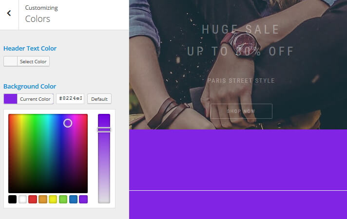 ShopIsle Header and Background Colors