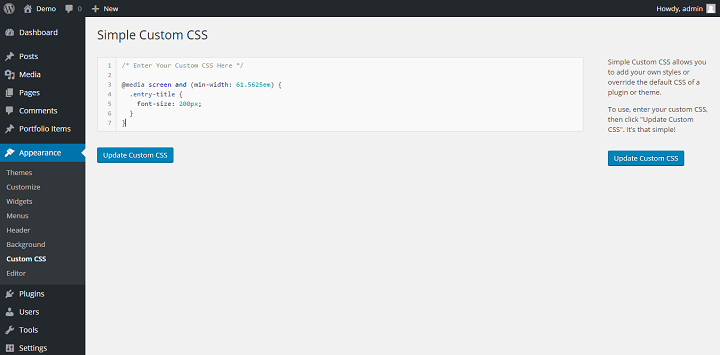 Use Custom CSS Plugin To Change The Design Of A Theme