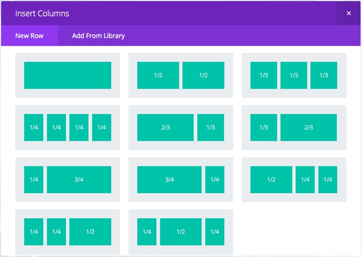 Div Builder Column Options