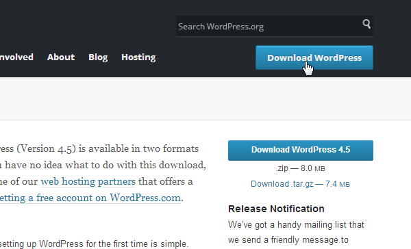 Download WordPress