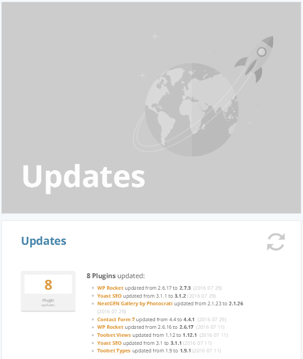 ManageWP Orion - Client Report - Cover Page