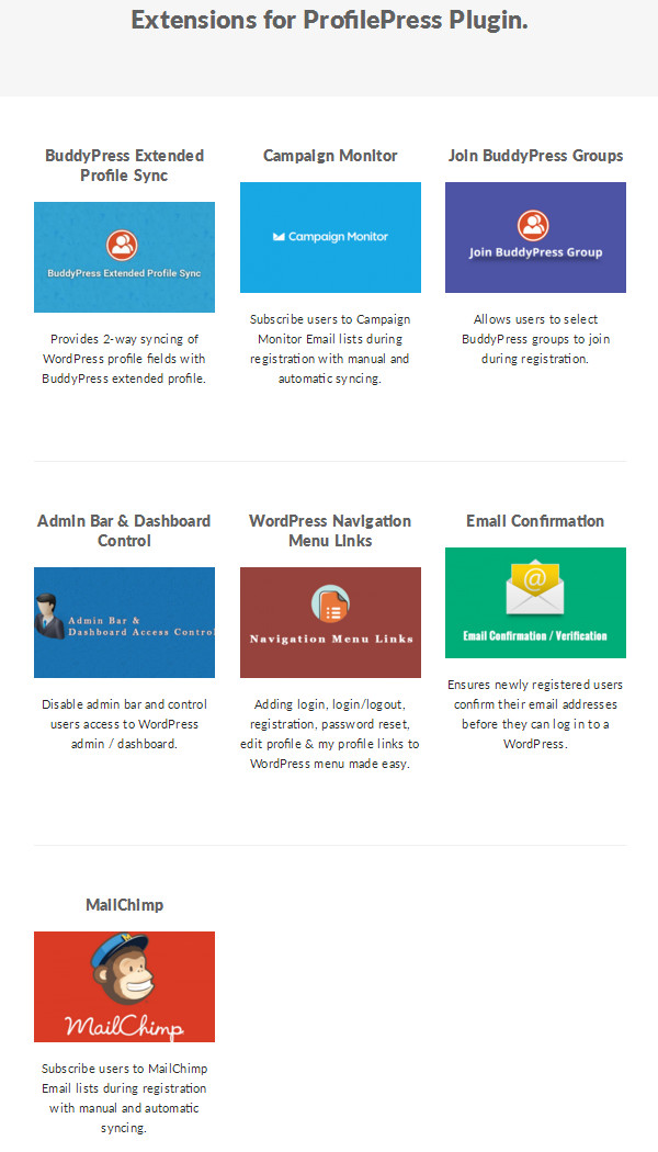 ProfilePress - Add-Ons