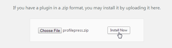 ProfilePress - Install Plugin