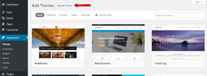 how to install wordpress theme