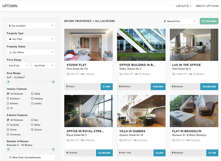 50+ Professional Real Estate WordPress Themes