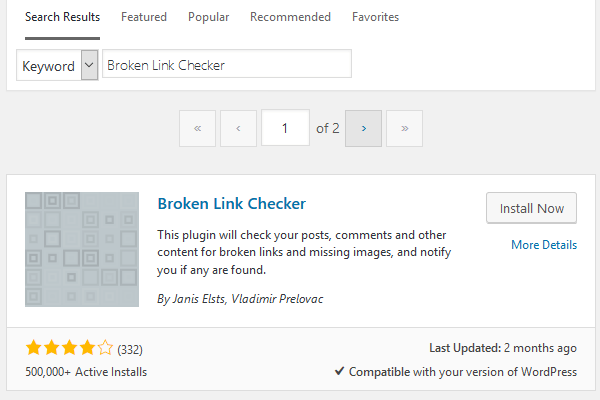 Broken Link Checker WordPress Plugin - Installation & Activation