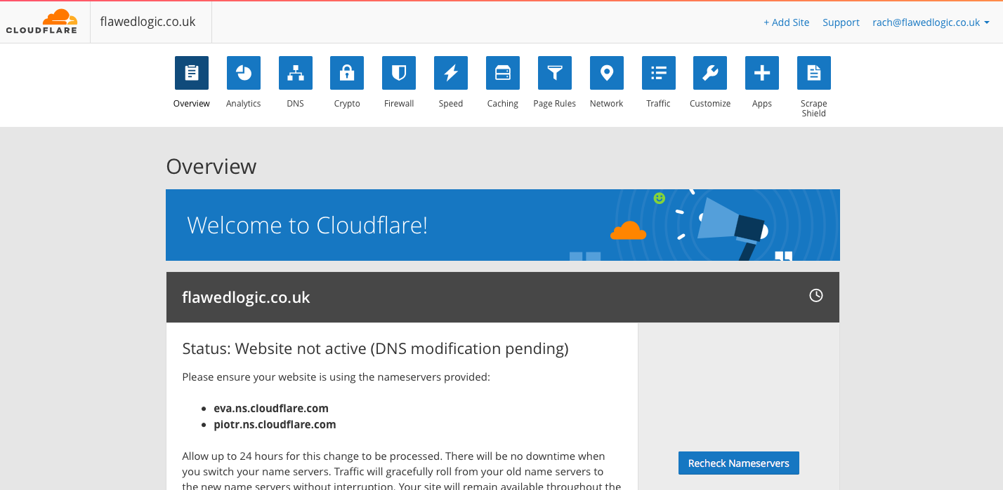 cloudflare setup complete