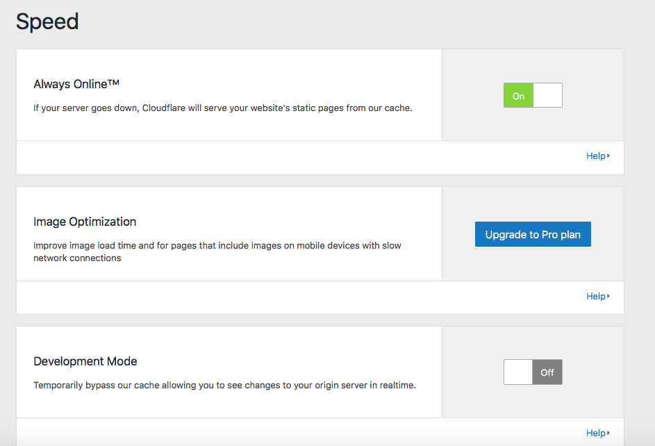 cloudflare plugin settings