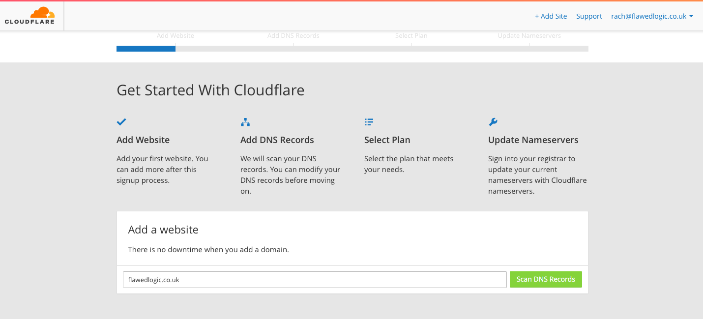 get started with cloudflare