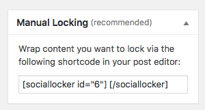 manual locking