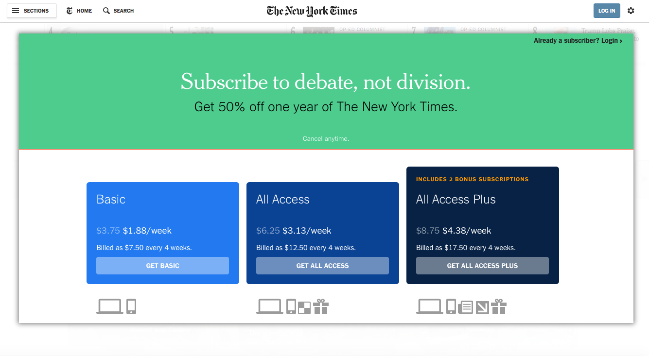 new york times paywall