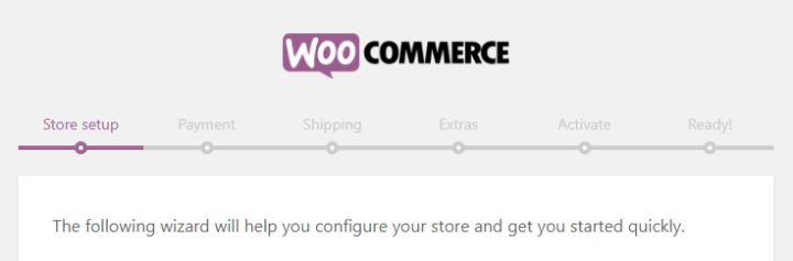 setup wizard woocommerce tutorial