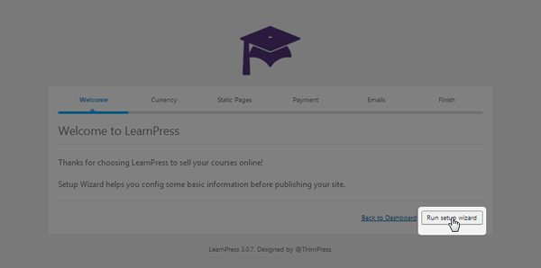 LearnPress Setup Wizard
