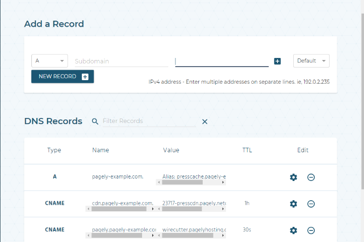 manage dns records