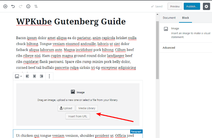 Gutenberg wordpress