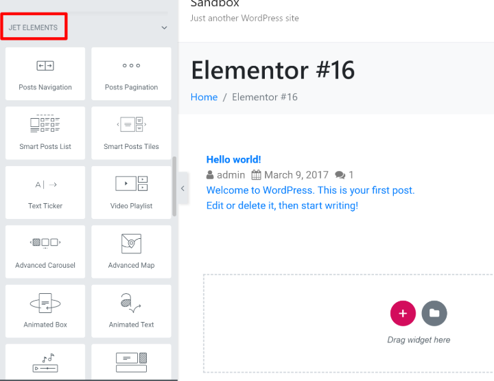 elementor widgets