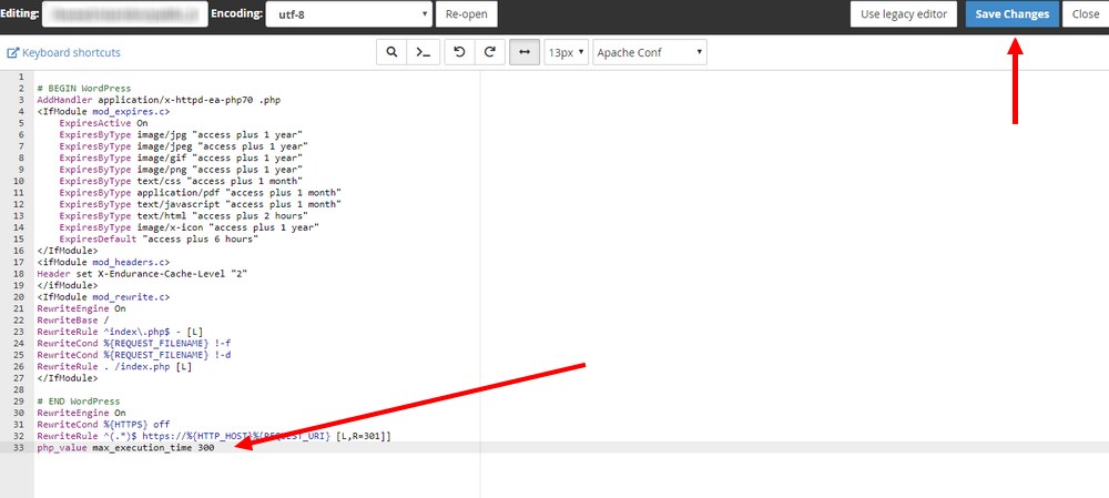 Fatal Error Maximum Execution Time Exceeded-edit-htaccess-file-2