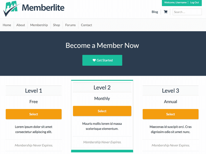 memberlite theme