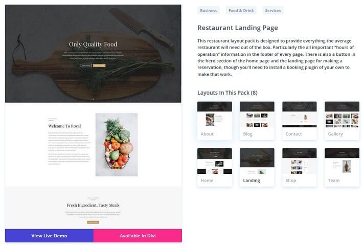 divi theme layout packs templates