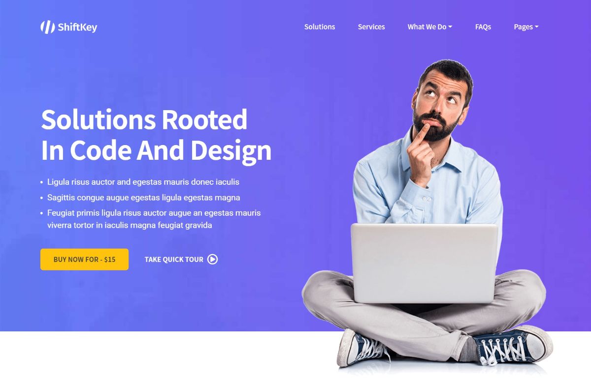 ShiftKey WordPress landing page theme