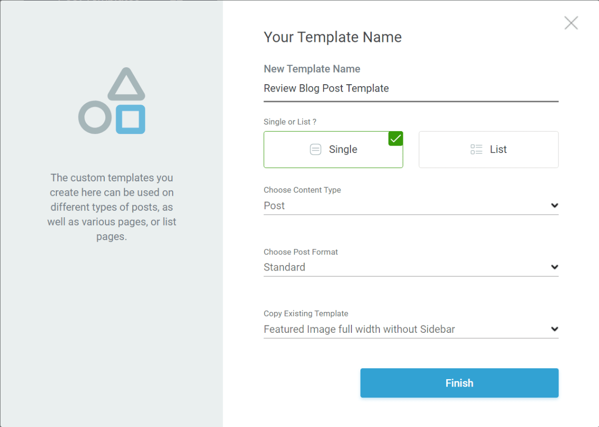 Thrive Theme Builder create custom template