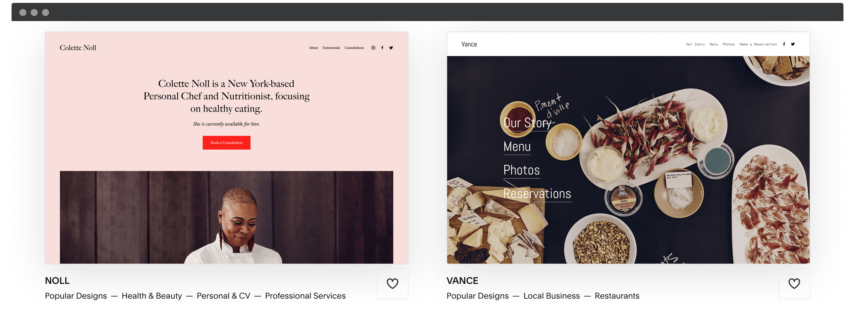 Squarespace's templates.