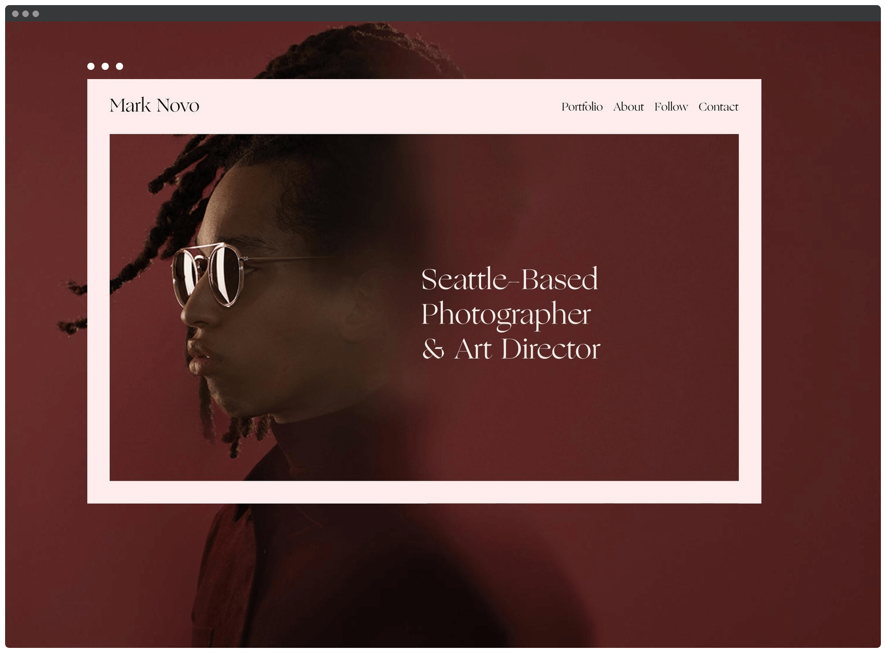 The Squarespace website.