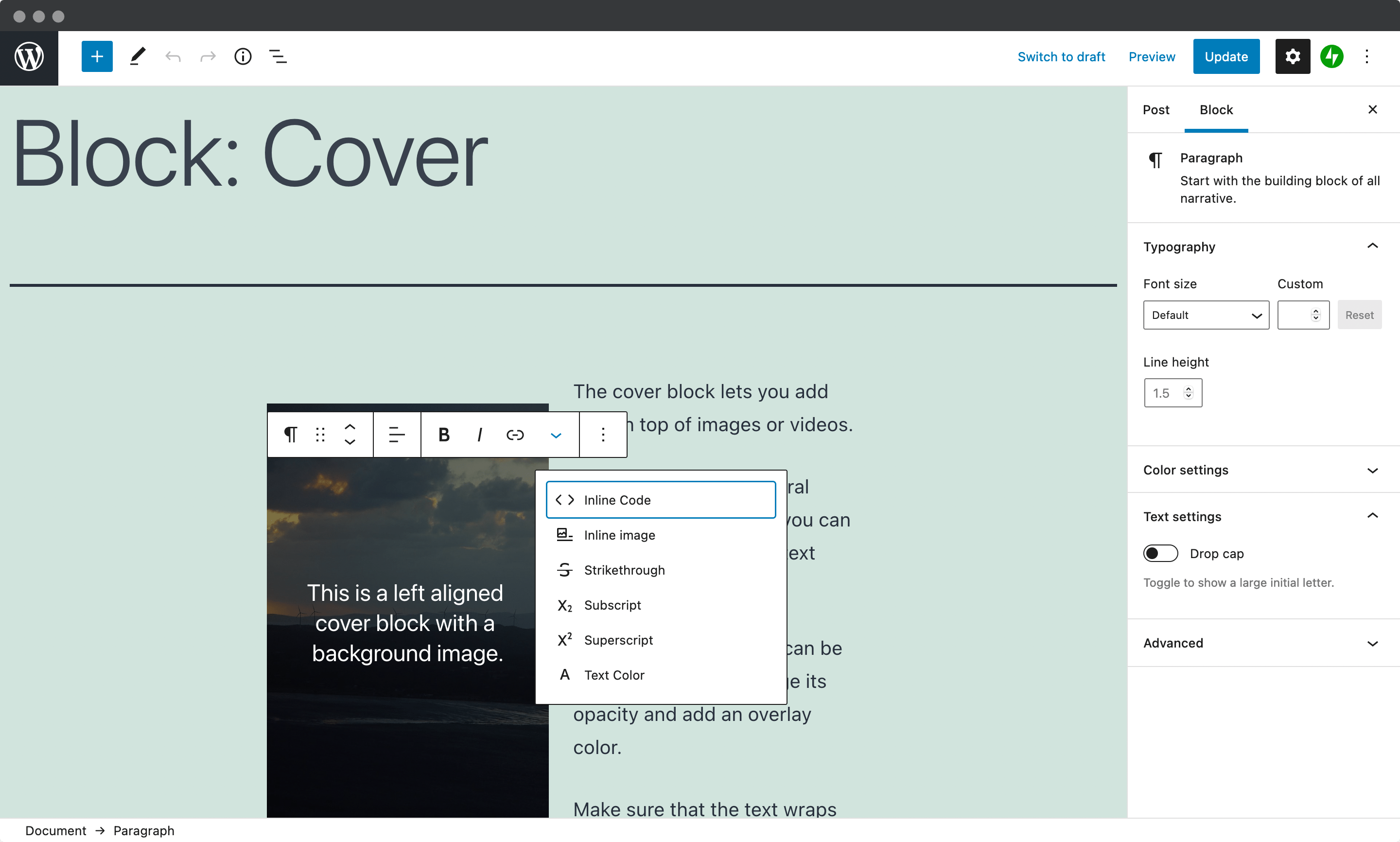 The WordPress Block Editor.