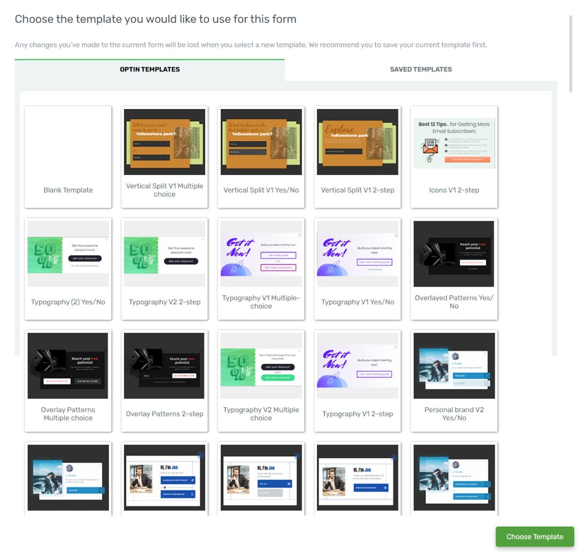 Thrive Leads review of templates