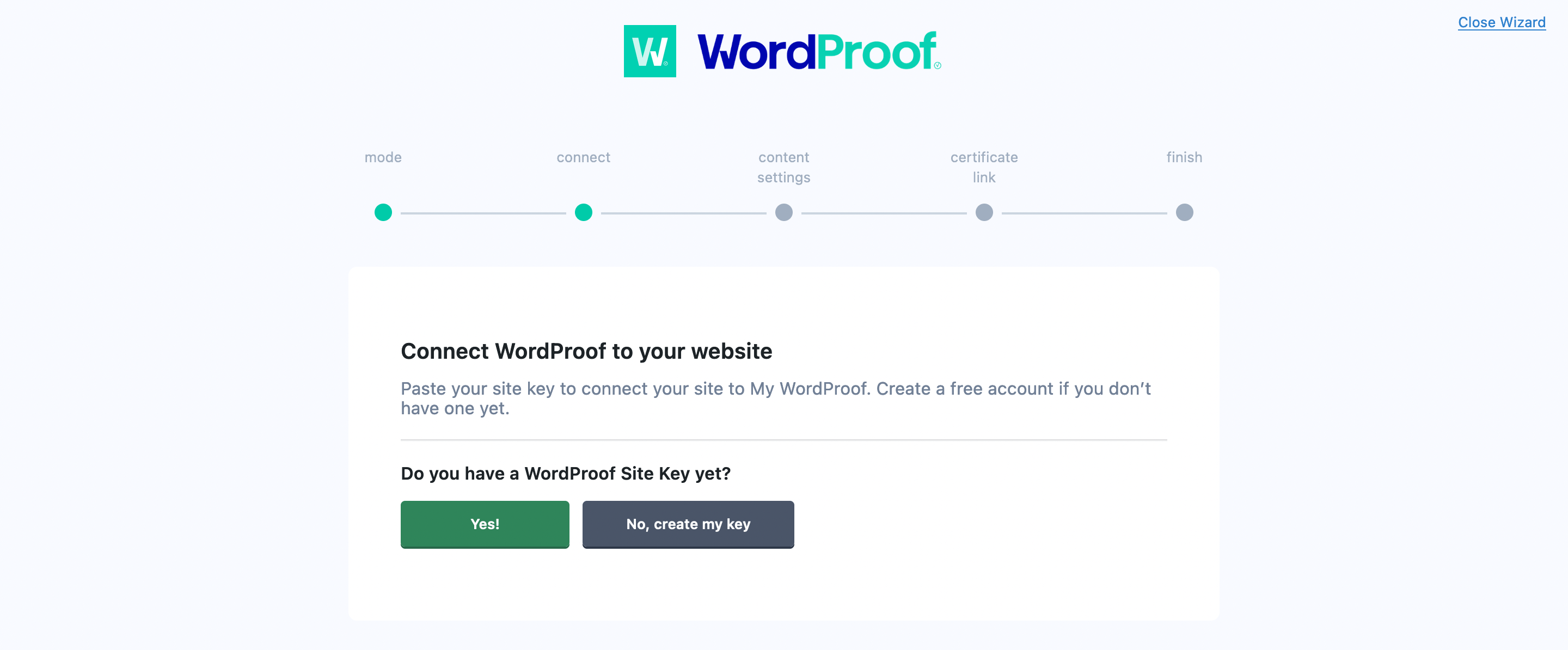 Menghubungkan situs WordPress Anda ke WordProof.