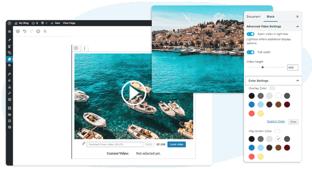 PublishPress blocks advanced video block