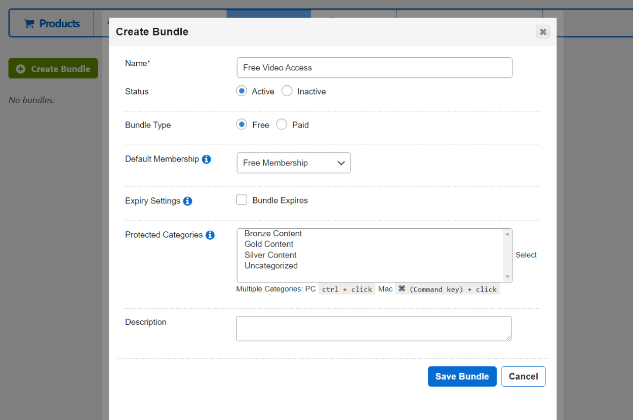 Creating a bundle