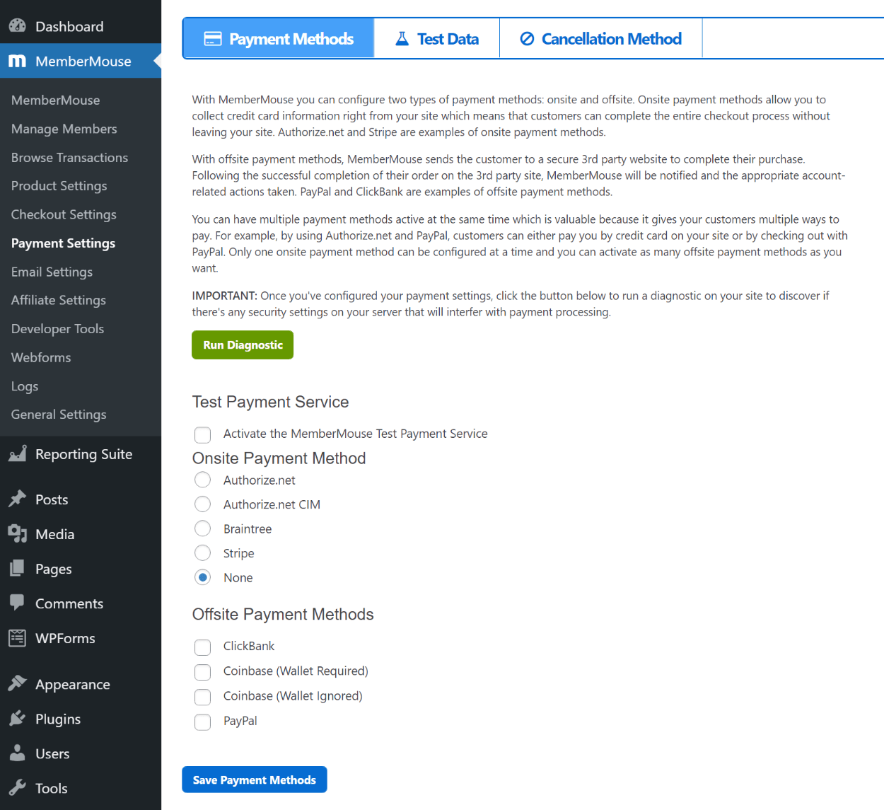 Payment methods