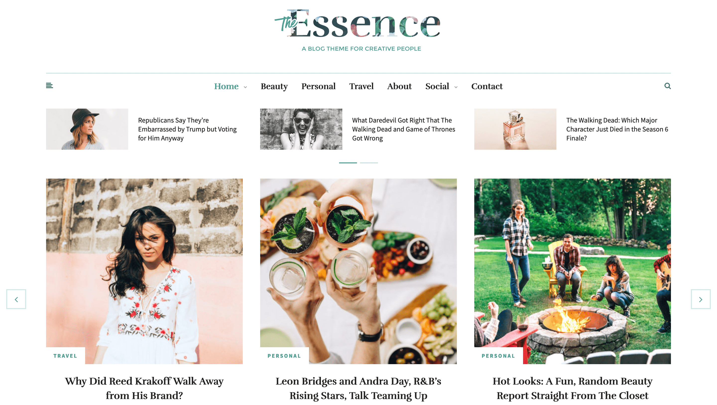 The Essence theme.