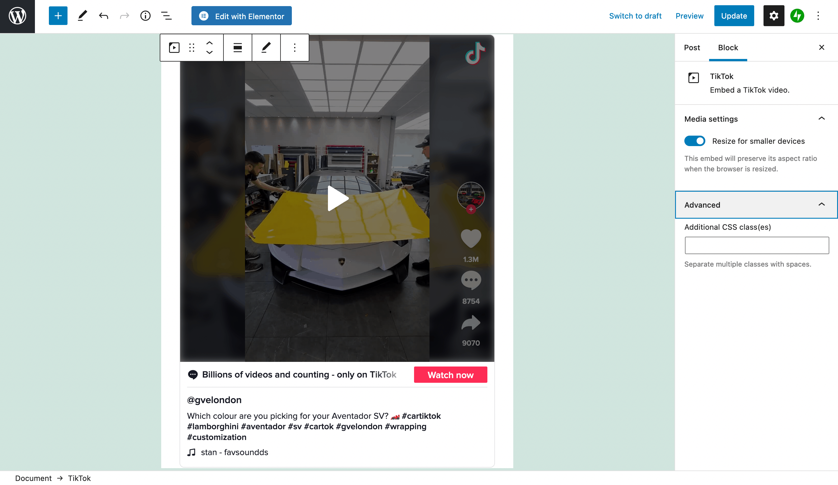 TikTok Embed – Documentation –
