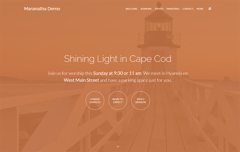 Maranatha Church WordPress Theme