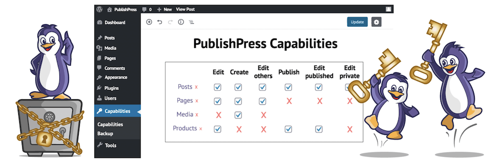 The PublishPress Capabilities plugin.